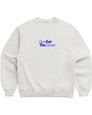 Dont Eat the Homies Death Free Dining Club Crewneck - White