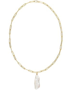 Ora Pearls Aetia Long Baroque Pearl Necklace - Metallic