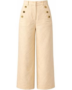 Exquise Neutrals Petra Wide Leg Trousers - Natural