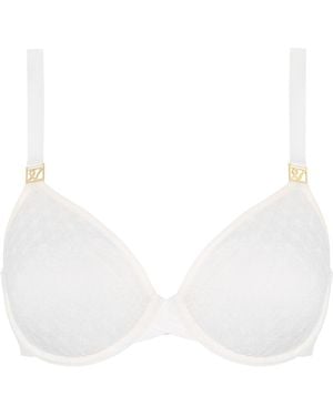 Nudea Honeycomb Semi-Demi Bra - White