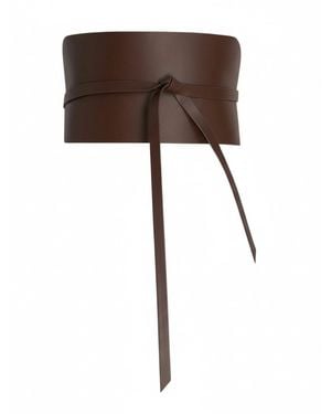 Circular Path Corset Belt - Brown