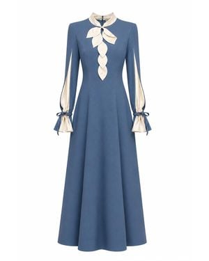 Julia Allert Cocktail Ankle-Length Dress – - Blue