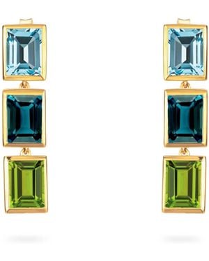 Augustine Jewels Topaz Peridot Drop Earrings - Green