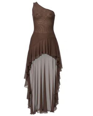 Alia Studio Sirène Maxi Mesh Dress - Brown