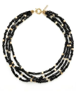 Jaredjamin Corrinne Onyx Beaded Necklace - Black