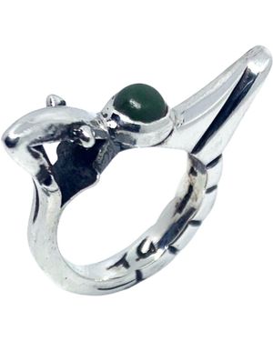 Tg-Jewellery by Tamara Gervasio The Bird Round Jade Cabochon Sterling - Blue
