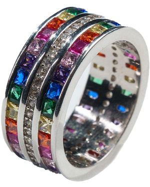 Venture Latin Sterling Crystal Ring - Blue