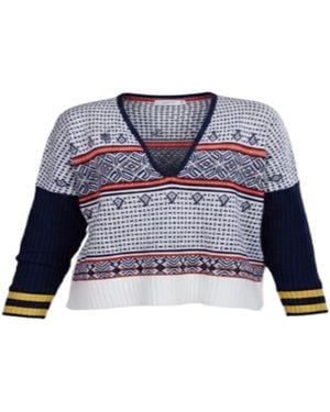 Saachi Nordic Knit Pullover Jumper - Blue