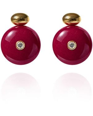 Saule Label Paloma Earrings - Red