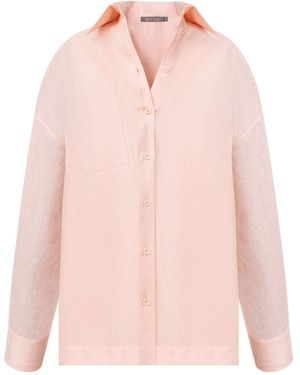Nokaya Linen Spirit Shirt Peach Powder - Pink
