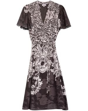Niza Flowy Chiffon Blouse With Long, Flowing Sleeves - Black