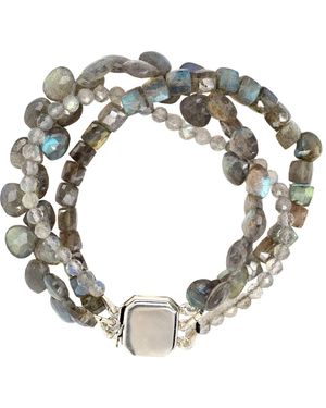 Lori Kaplan Design Multi-Strand Labradorite Bracelet - Metallic