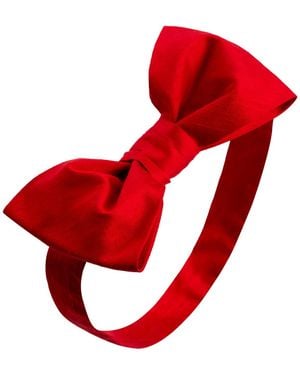 Sibi Hats Bissi Silk Bow Headband - Red