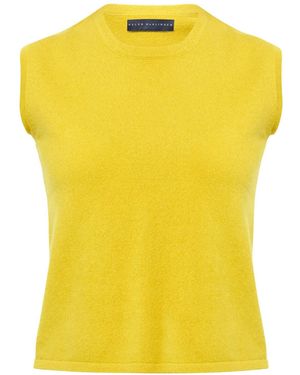 Helen Mcalinden Marlena Ochre Cashmere Vest - Yellow