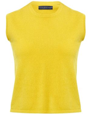 Helen Mcalinden Marlena Ochre Cashmere Vest - Yellow