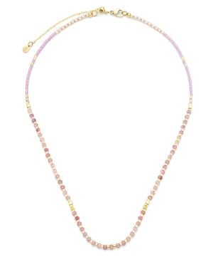 KAMARIA Lumira Mini Gemstone Necklace With Miyuki Beads - Metallic