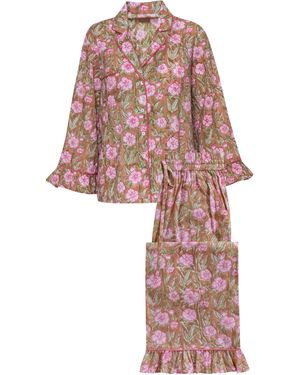 Carolina Benoit Luxury Cotton Pyjama Set - White