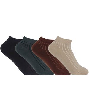 Peper Harow - Made in England Four Pack Essential Trainer Socks - Brown