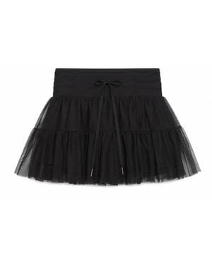 Altra Volta Midnight Glam Ruffle Skirt – - Black