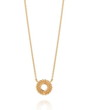 Nellou Jewellery Beaded Halo Necklace Plated Sterling - Metallic