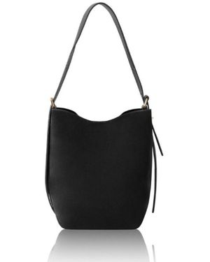 Betsy & Floss Melfi Suede Bucket Tote Bag - Black