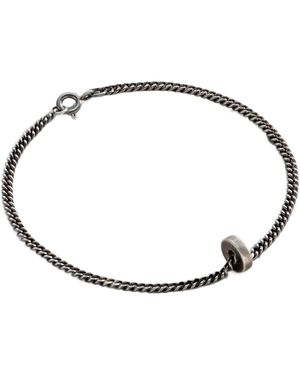 Posh Totty Designs Oxidised Sterling Mini Spinning Disc Bracelet - Metallic