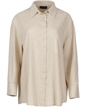 Conquista Neutrals Sand Pocket Detail Shirt - Natural