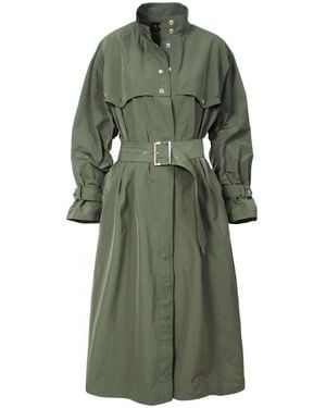 AGGI by HALEWSKI Vanda Khaki Trench-coat - Green