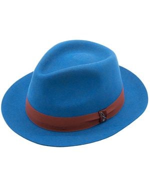 DORIA 1905 Light Lapin Felt Drop Hat - Blue