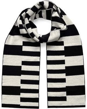 INGMARSON Multi-Striped Wool & Cashmere Scarf - Black