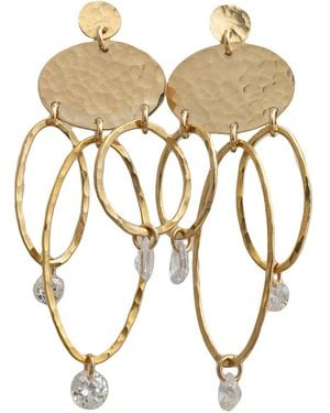 Kate Koel Statement Dangle Earrings - Metallic