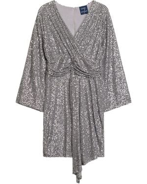 Tantra Spain Sl Sequin Dress With Draped Waist And V-Neckline - Grey