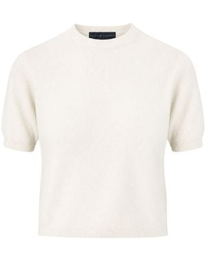 Helen Mcalinden Neutrals Gemma Winter Cashmere Crew Neck T-Shirt - White