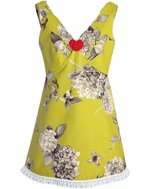 Couture to Your Door Mini Summer Floral Dress - Yellow