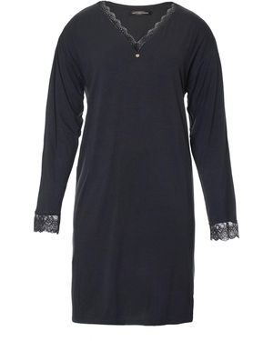 Pretty You London Bamboo Viscose Lace-Trim Nightdress - Blue