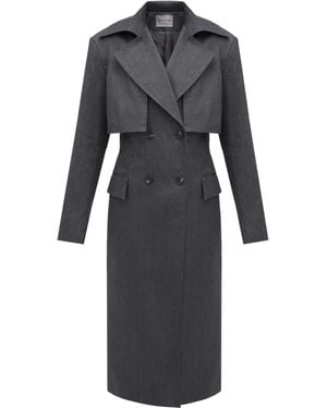 HER CIPHER Seasycle Trench Coat - Black