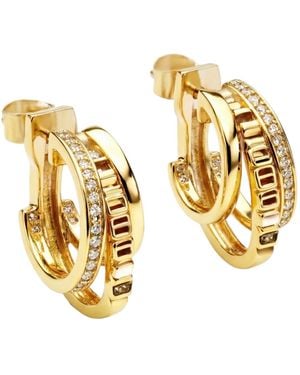 Native Gem Triple Threat Huggies- Vermeil - Metallic