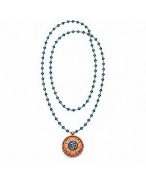 Goddess Charms Glass Beaded Mala - Metallic