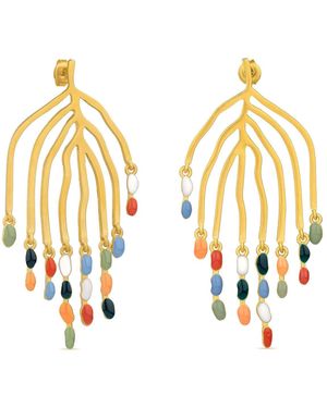Joidart Large Golden Earrings Deliri - Metallic