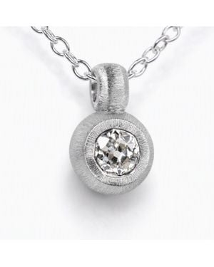 Adrian Ashley Pendant Featuring An Antique Old-Cut Diamond Reclaimed From Vintage Jewelry Made - Metallic