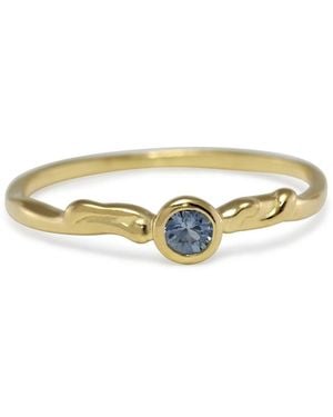 Isla Silver Sapphire Dainty Ring - Metallic