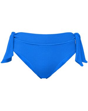 Change of Scenery Double Tie Midrise Bottom Grotto Textured Stripe - Blue