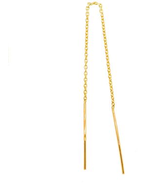 AïANA Neutrals / / Strand Threader Chain Earring Solid Single - Metallic