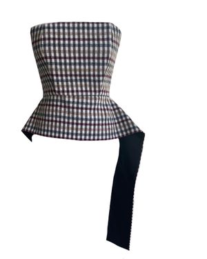 Mirimalist Flow Wool Bustier - Black