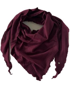 tirillm Palma Triangle Cashmere Scarf Deep Burgundy - Purple