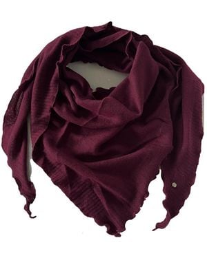 tirillm Palma Triangle Cashmere Scarf Deep Burgundy - Purple