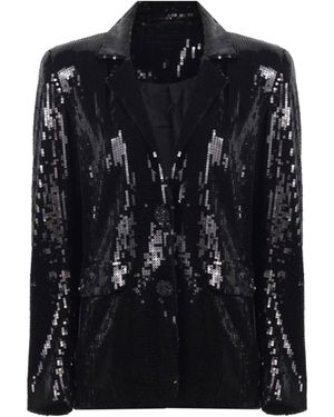 NALÈ Party Sequin Blazer & Sequin Trouser Set - Black