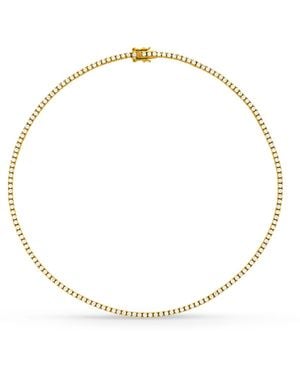SALLY SKOUFIS Flirtation Necklace With Made Cz Diamond Stimulant - Metallic