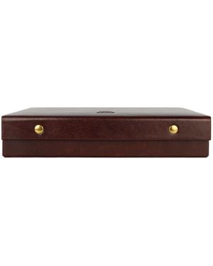 Time Resistance Leather Jewelry Box Accessory Box - Brown