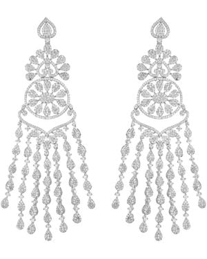 Meraki by Rashmi Bajaj Annabel De Boucles Cubic Zirconia Chandelier Earrings - White
